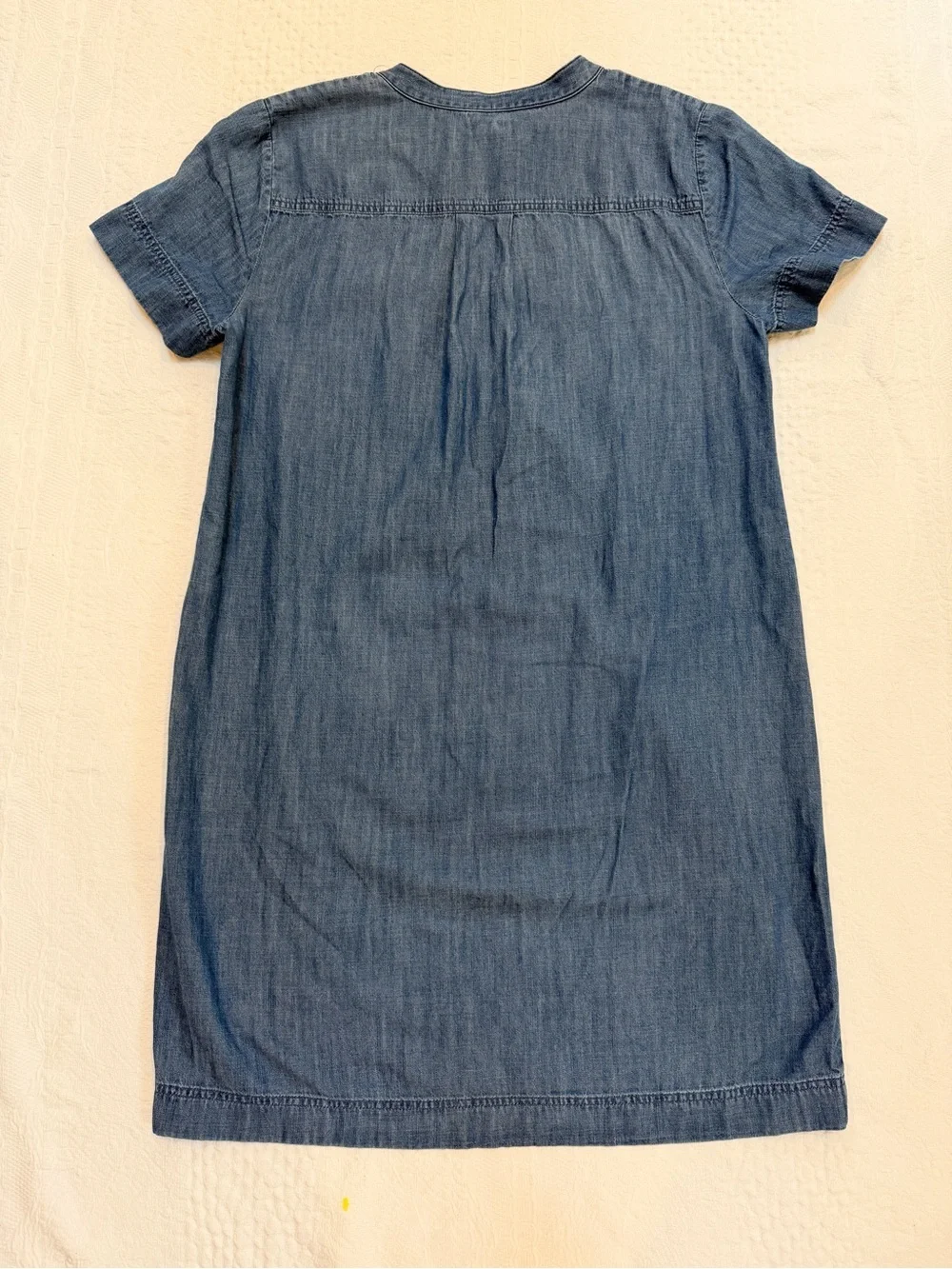 J Crew Denim Chambray Short Sleeve Shift Dress Medium M